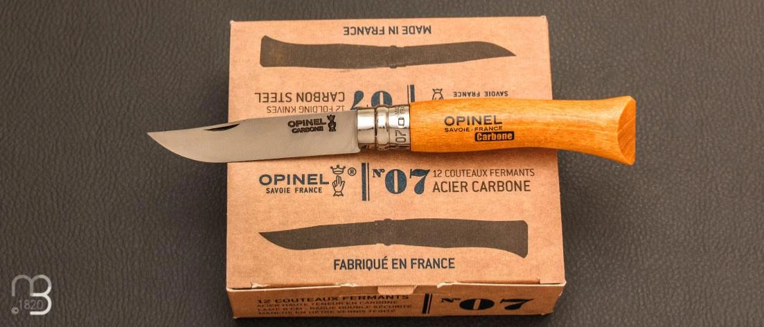 Boîte De 12 Couteaux Opinel N°7 Carbone Hêtre 1 Boîte De 12 Couteaux Opinel N°7 Carbone Hêtre