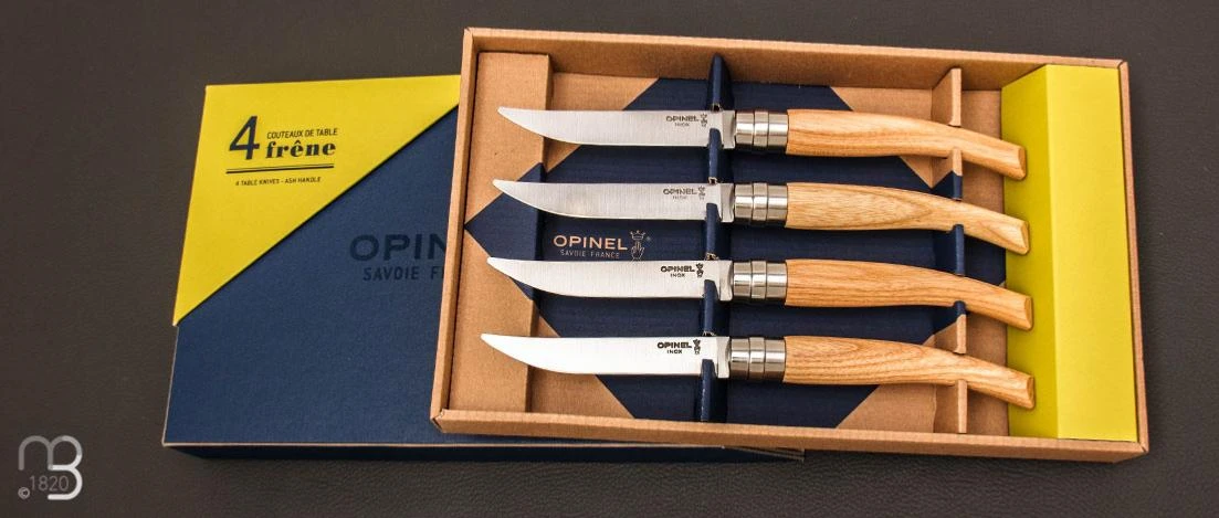 Coffret 4 Couteaux Table Opinel Frêne 1 Coffret 4 Couteaux Table Opinel Frêne