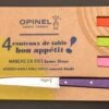 Opinel Coffret 4 Couteaux De Table Esprit Pop