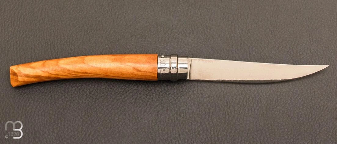 Couteau Opinel Effilé N°10 Inox Olivier - Nouvelle Version 2 Couteau Opinel Effilé N°10 Inox Olivier - Nouvelle Version – Image 2