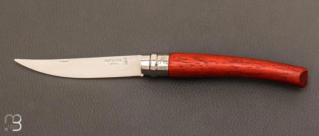 Couteau Opinel Effilé N°10 Inox Padouk - Nouvelle Version 1 Couteau Opinel Effilé N°10 Inox Padouk - Nouvelle Version