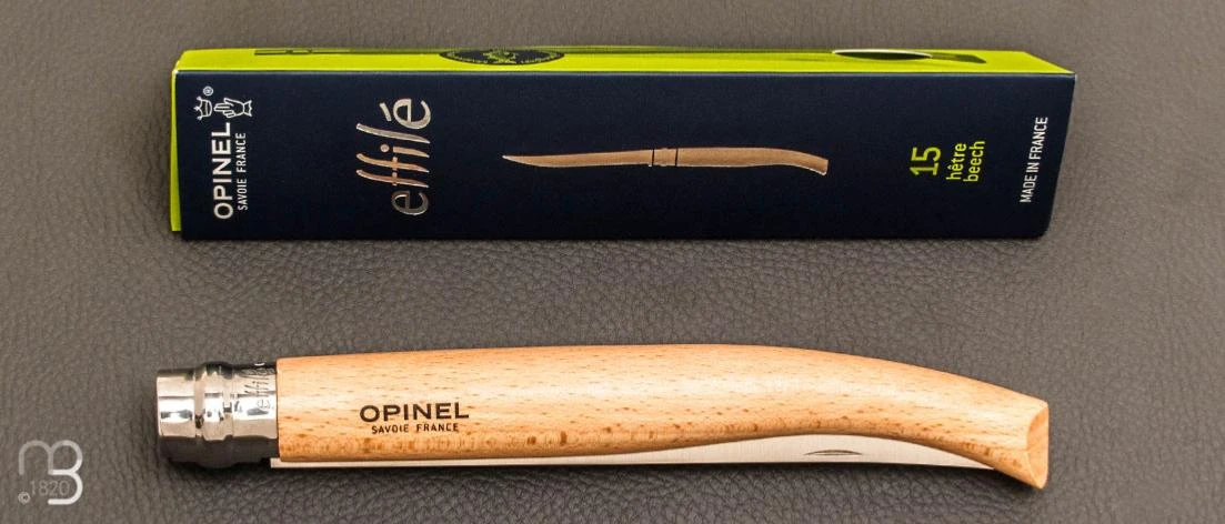 Couteau Opinel Effilé N°15 Inox Hêtre - Nouvelle Version 4 Couteau Opinel Effilé N°15 Inox Hêtre - Nouvelle Version – Image 4