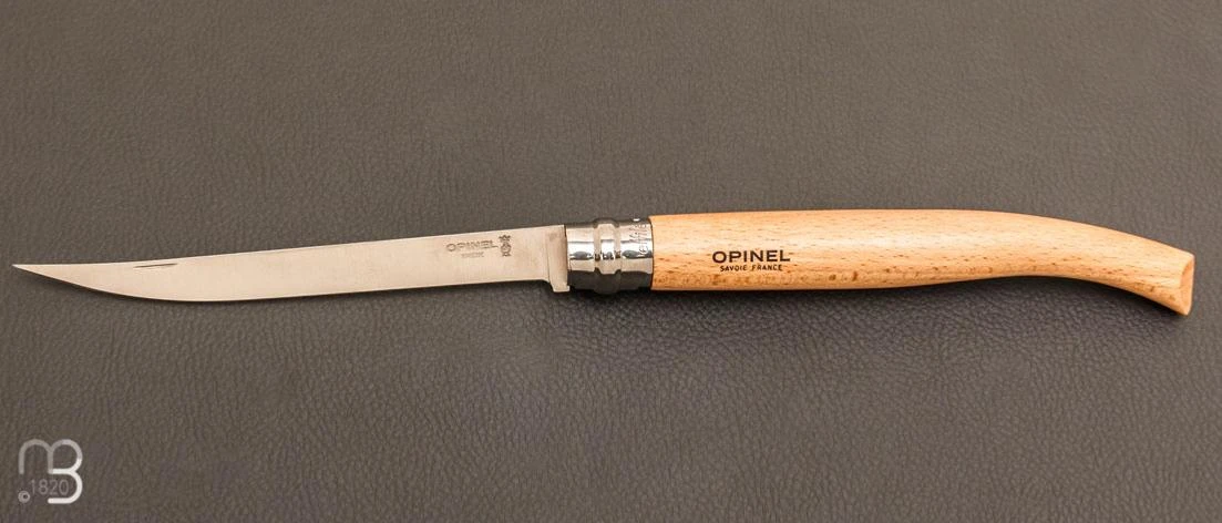 Couteau Opinel Effilé N°15 Inox Hêtre - Nouvelle Version 1 Couteau Opinel Effilé N°15 Inox Hêtre - Nouvelle Version