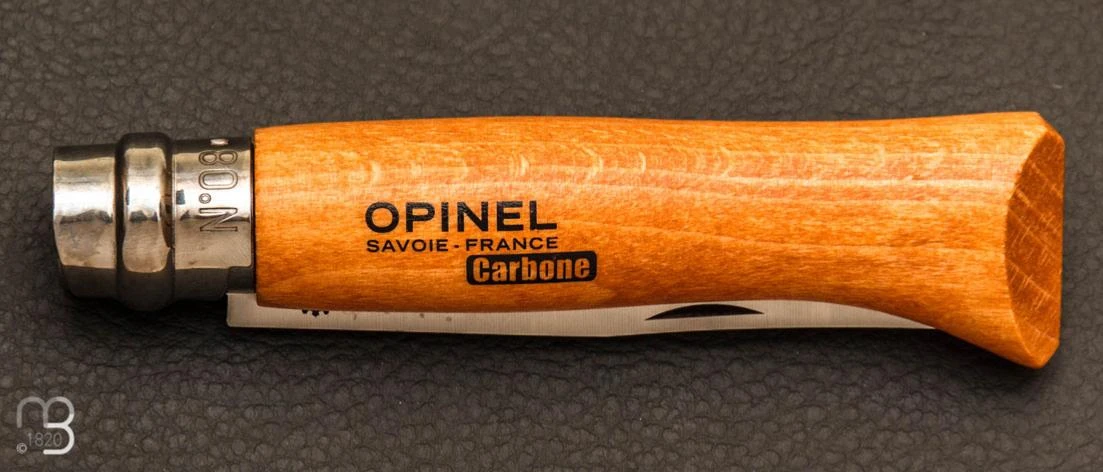 Couteau Opinel N°8 Manche Hêtre - Lame Acier Carbone 3 Couteau Opinel N°8 Manche Hêtre - Lame Acier Carbone – Image 3
