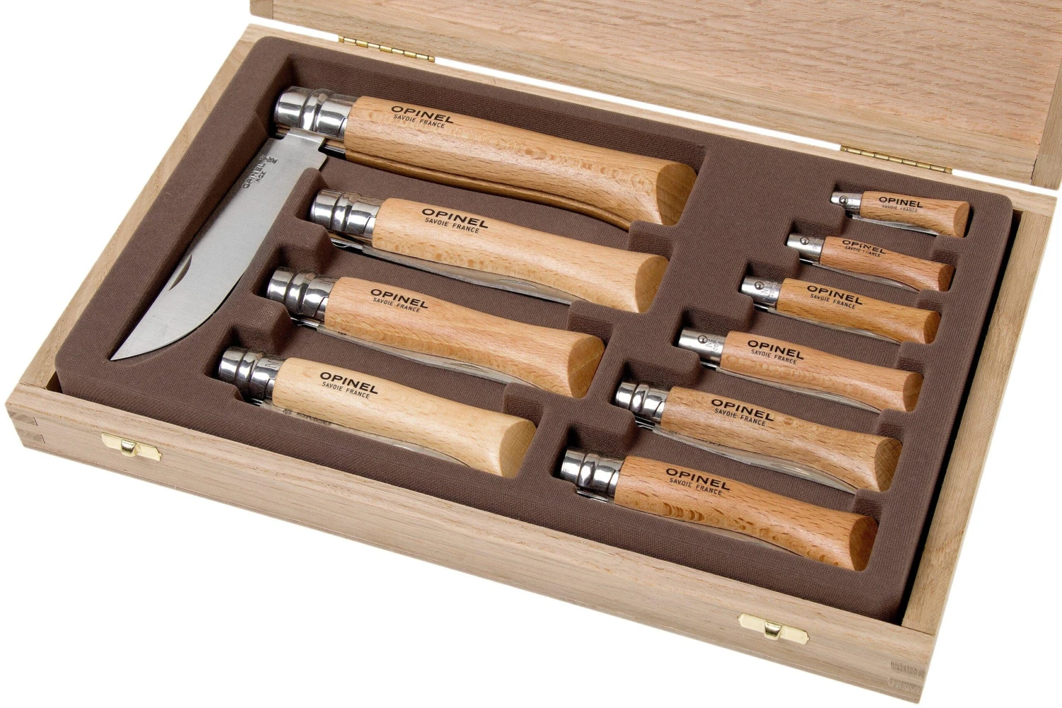 Set De Couteaux De Poche Opinel 10 Pièces, Acier Inoxydable 1 Set De Couteaux De Poche Opinel 10 Pièces, Acier Inoxydable