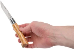 Opinel Couteau De Poche No. 8 Gamme De Luxe Avec étui En Cuir, Olivier -Promos Opinel Lame Boutique OP001004 08 opinel v201903 scaled