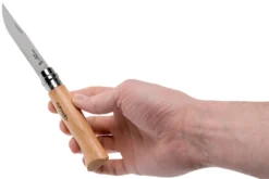 Opinel Couteau De Poche No. 8 Classic, Inox, Avec étui En Cuir, Hêtre -Promos Opinel Lame Boutique OP001089 08 opinel v201903 scaled