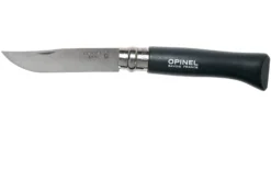 Opinel No. 08RV Noir, Couteau De Poche, Acier Inoxydable, Lame 8,5 Cm
