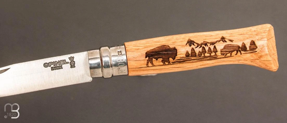 Couteau Opinel N ° 08 ANIMALIA AMERICA - Bison 4 Couteau Opinel N ° 08 ANIMALIA AMERICA - Bison – Image 4