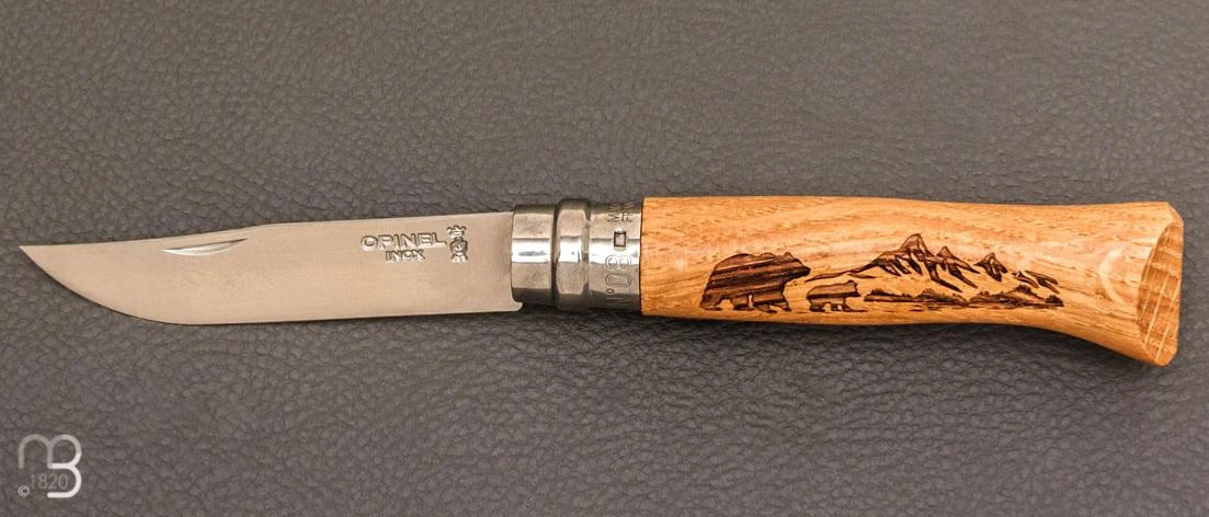 Couteau Opinel N ° 08 ANIMALIA AMERICA - Ours 1 Couteau Opinel N ° 08 ANIMALIA AMERICA - Ours