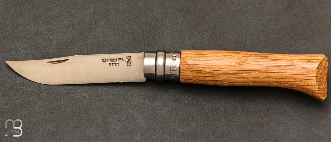Couteau Opinel N°08 Manche Chêne - Lame Acier Inoxydable