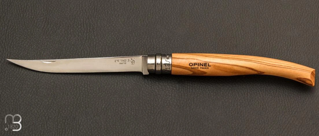 Couteau Opinel Effilé N°12 Inox Olivier 1 Couteau Opinel Effilé N°12 Inox Olivier