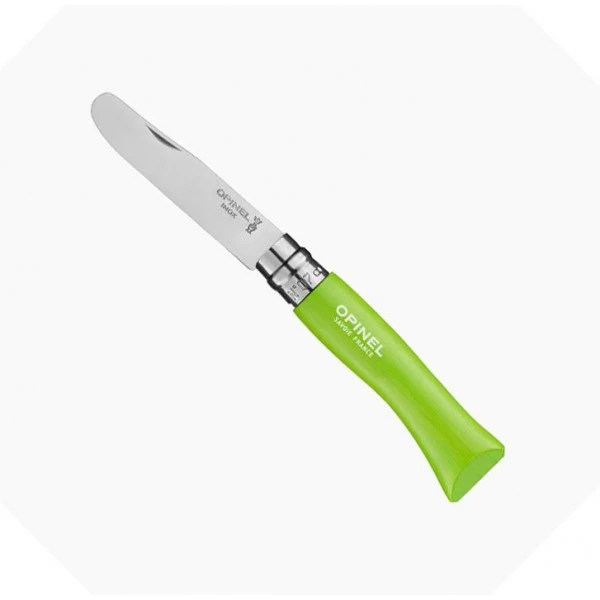 Couteau Opinel Enfant à Bout Rond Vert Pomme 1 Couteau Opinel Enfant à Bout Rond Vert Pomme